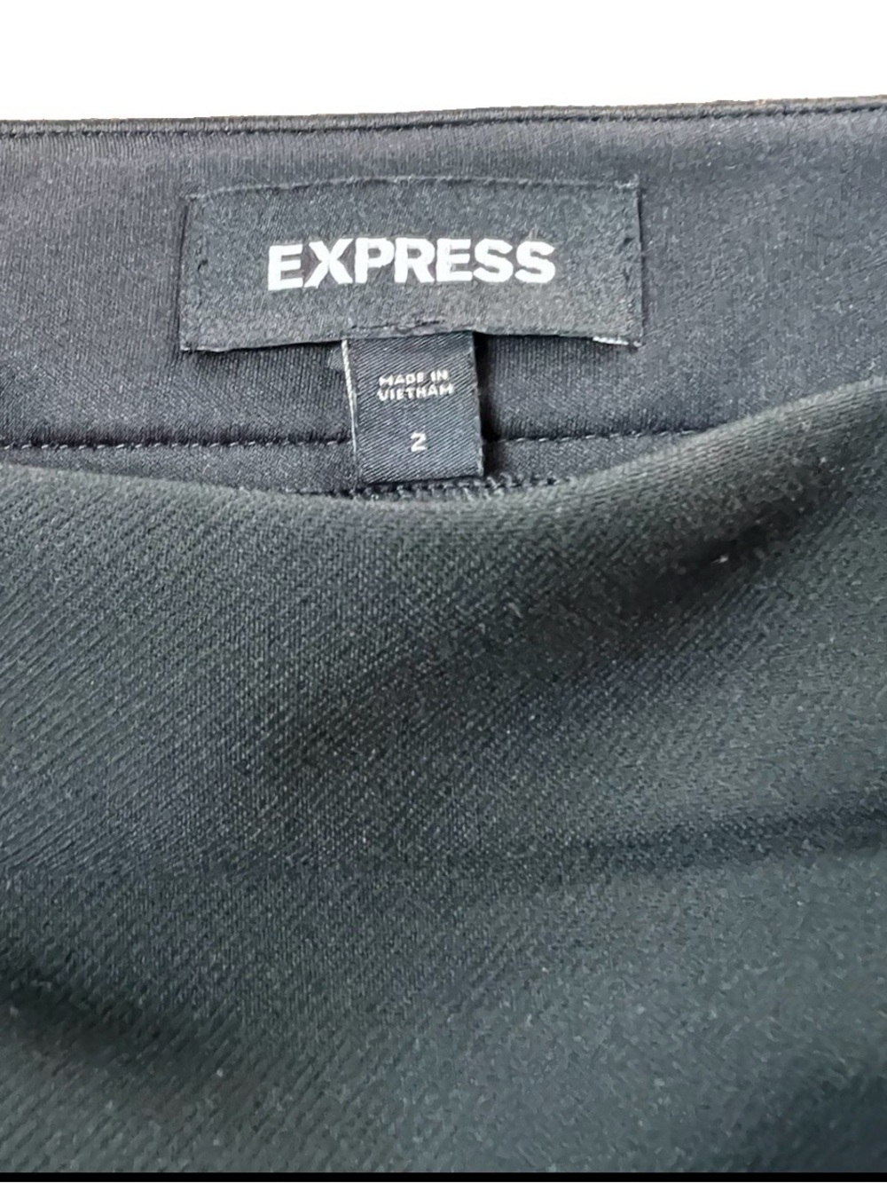 Express Black Wrap Buttoned Mini Skirt - Picture 2 of 7